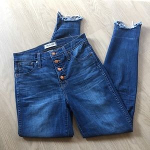 Madewell 10” high rise skinny skinny jeans